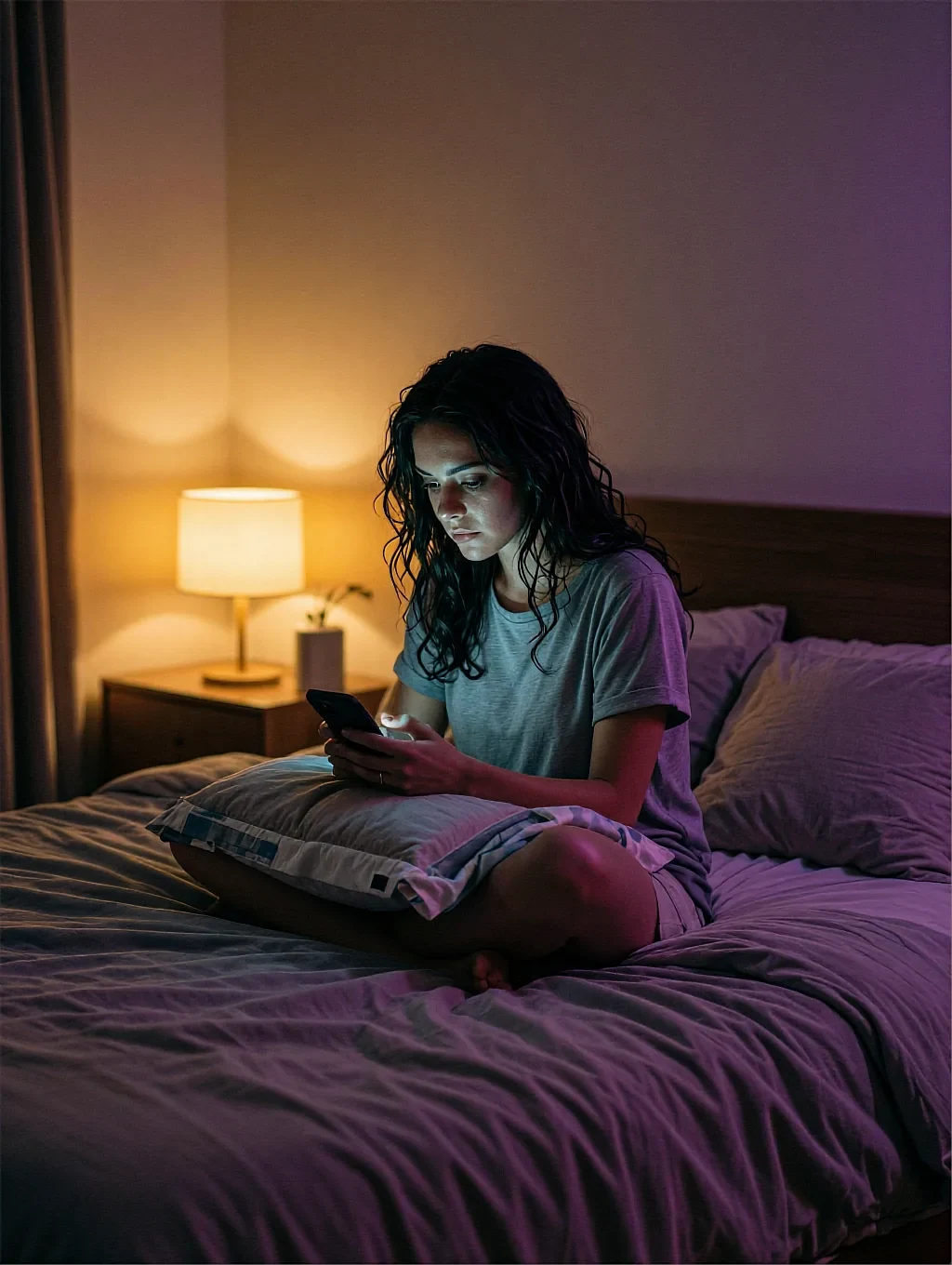Fictional AI character featured on the second landing page, in daylight